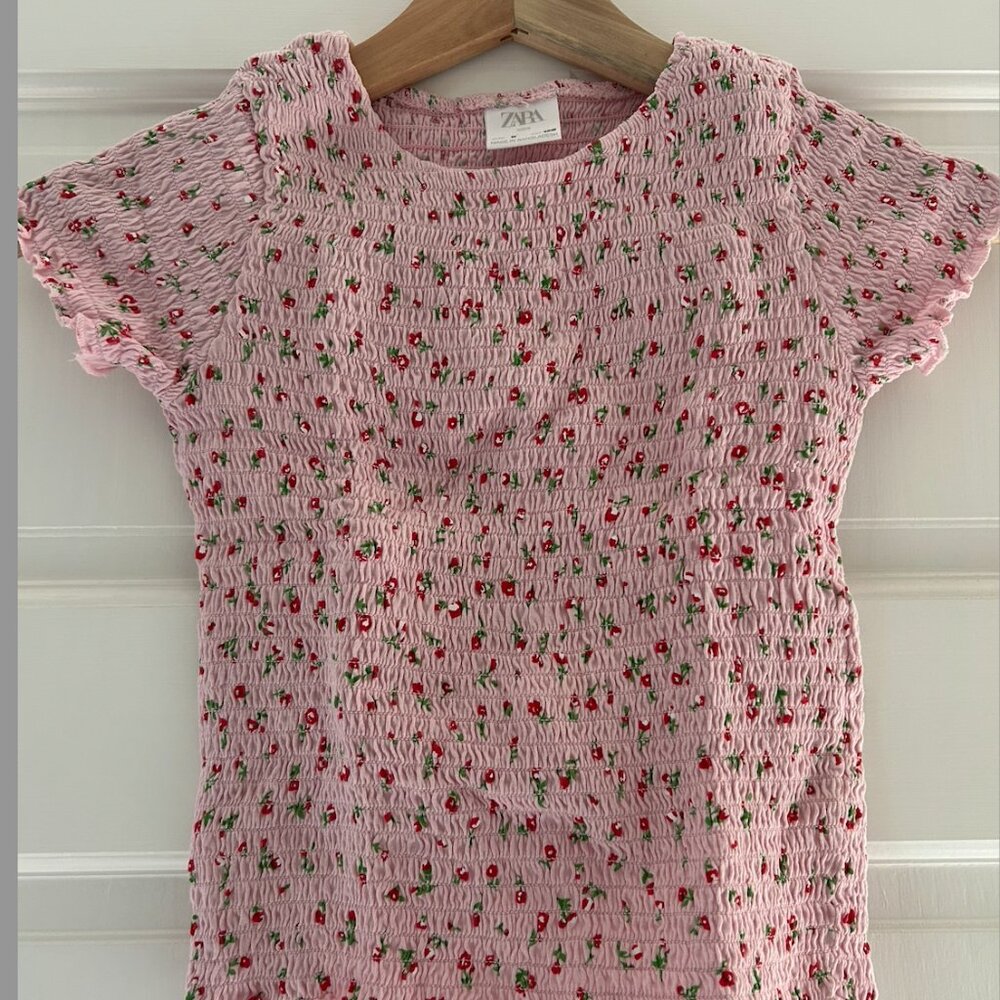 Pink Zara Top with flowers